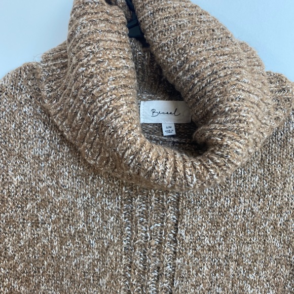 Brown textured turtleneck sweater Roolee - Picture 2 of 3